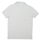 TOMMY HILFIGER Mens Grey Short Sleeve Cotton Blend Polo Shirt M Classic Logo
