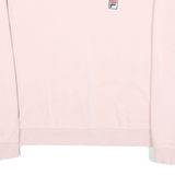 FILA Womens Pink Crew Neck M Sweatshirt Cotton Blend Pullover Casual Basic