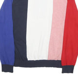 TOMMY HILFIGER Mens Red Pink White Navy Blue Colourblock Jumper Crew Neck Basic