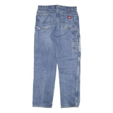 DICKIES Mens Regular Blue Denim Jeans W36 L36 Workwear Cotton Blend Zip