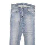 CARHARTT Mens Slim Jeans Light Blue Denim W30 L26 Zip Closure Casual Wear