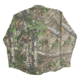 CABELA'S Mens Green Brown Camouflage Shirt M Realtree Xtra Outdoor Hunting