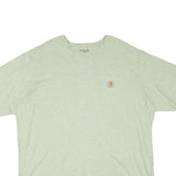CARHARTT Mens Cream & Blue Pocket T-Shirt 2XL Short Sleeve Crew Neck Casual