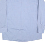 CINTAS Mens Blue Cotton Blend Work Shirt L Button Front Pocket Long Sleeve