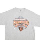 MAJESTIC Mens Grey World Series Champions 2010 Graphic T-Shirt XL Short Sleeve