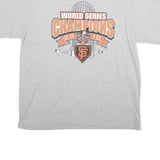 MAJESTIC Mens Grey World Series Champions 2010 Graphic T-Shirt XL Short Sleeve