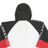KARL KANI Womens Black & White & Red Zip Jacket L Polyester Sportswear Logo