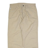 CARHARTT Mens Loose Beige Cotton Blend Zip Trousers W38 L34 Workwear Casual