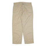 CARHARTT Mens Loose Beige Cotton Blend Zip Trousers W38 L34 Workwear Casual