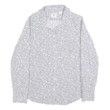 LEVI'S Womens White & Black Printed Shirt M Long Sleeve Cotton Casual