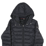 NAPAPIJRI Womens Black Hooded Puffer Jacket S Polyester Blend Quilted