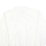 DUCKSTER Mens White Polo Collar Zip Jacket 2XL Polyester Plain Casual