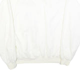 DUCKSTER Mens White Polo Collar Zip Jacket 2XL Polyester Plain Casual