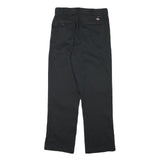 DICKIES Mens Cotton Blend Black Regular Fit Straight Leg Trousers W29 L30