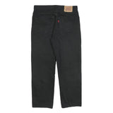 LEVI'S 504 Mens Regular Fit Black Cotton Denim Jeans W34 L27 Classic Zip Closure