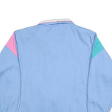 NORTHERN SPIRIT Womens Blue & Pink Collared Sweatshirt M Colourblock Zip Front
