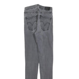 LEVI'S Womens Slim Grey Denim Jeans Cotton Blend W24 L30 Zip Comfort Fit