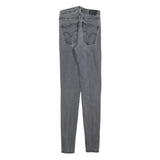LEVI'S Womens Slim Grey Denim Jeans Cotton Blend W24 L30 Zip Comfort Fit
