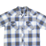THE NORTH FACE Mens Blue & Grey Check Shirt S Cotton Blend Casual Outdoor