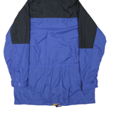 Mens Blue & Black Colourblock Outdoor Jacket XL Polyester Blend Zip Hooded