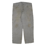 DICKIES Mens Grey Regular Straight Denim Cotton Blend Light W40 L30 Workwear