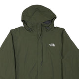 THE NORTH FACE Mens Green L Jacket Polyester Blend Hooded Zip Outdoor Waterproof