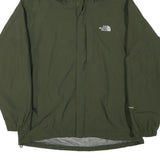 THE NORTH FACE Mens Green L Jacket Polyester Blend Hooded Zip Outdoor Waterproof