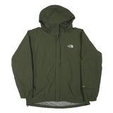 THE NORTH FACE Mens Green L Jacket Polyester Blend Hooded Zip Outdoor Waterproof