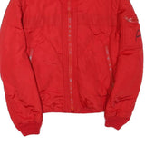 HEAD Mens Red Jacket S Polyester Blend Plain Zip Closure Casual Sport Style