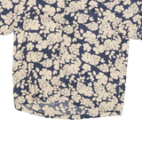 HIGH SIERRA Mens Blue & Cream Floral Linen Shirt XL Casual Summer Beachwear