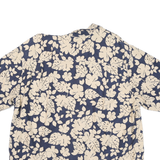 HIGH SIERRA Mens Blue & Cream Floral Linen Shirt XL Casual Summer Beachwear