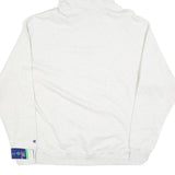 CHAMPION Mens White Hoodie 2XL Cotton Blend Pullover Printed Logo