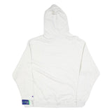 CHAMPION Mens White Hoodie 2XL Cotton Blend Pullover Printed Logo