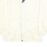 K-WAY Mens White & Navy Casual Jacket M Polyester Blend Plain Zip Fastening