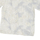 PARADICE BEACH CLUB Mens Beige & Grey Tropical Print Shirt M Lightweight Summer
