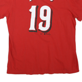 NIKE Womens Red Reds Graphic T-Shirt M Short Sleeve Crew Neck Votto 19 Printed