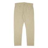LEVI'S Mens Slim Beige Cotton Blend Zip Trousers W33 L28 Casual Classic
