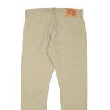 LEVI'S Mens Slim Beige Cotton Blend Zip Trousers W33 L28 Casual Classic