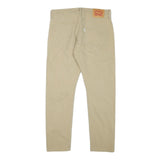 LEVI'S Mens Slim Beige Cotton Blend Zip Trousers W33 L28 Casual Classic