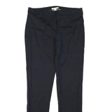 MARELLA Womens Cotton Blend Navy Slim Straight Trousers W32 L32 Smart Workwear