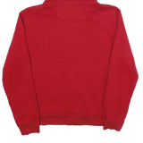CALVIN KLEIN Mens Red Full Zip Hoodie L Cotton Blend Casual Zip Front