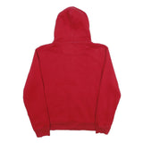 CALVIN KLEIN Mens Red Full Zip Hoodie L Cotton Blend Casual Zip Front