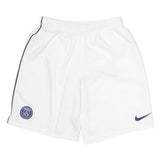 NIKE Mens White Sports Casual Shorts L W26 Paris Print Elastic Waistband