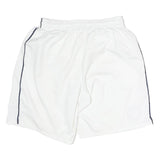 NIKE Mens White Sports Casual Shorts L W26 Paris Print Elastic Waistband