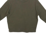 SANDRO Womens Green Crew Neck S Bobcat Graphic Cotton Blend Sweatshirt