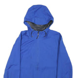 NAUTICA Mens Blue Jacket S Polyester Blend Plain Zip Hooded Lightweight Casual