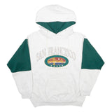 Mens White & Green San Francisco Graphic Pullover Hoodie M Cotton Blend Casual