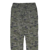 FIFTEEN Womens Cotton Blend Green Camouflage Relaxed Drawstring Trousers W25 L26