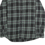 VANS Mens Black & Green Check Shirt M Long Sleeve Cotton Casual Button Pocket