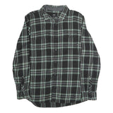 VANS Mens Black & Green Check Shirt M Long Sleeve Cotton Casual Button Pocket